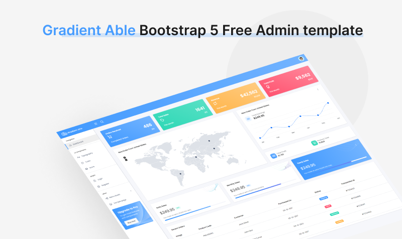 Gradient Able Bootstrap 5 Free Admin Template