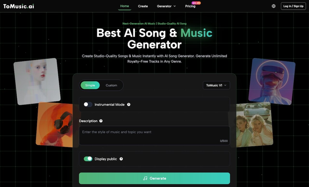 ToMusic - AI Music Generator