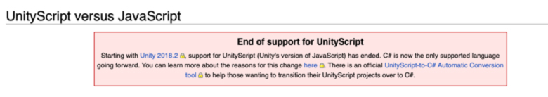 UnityScript support revoke
