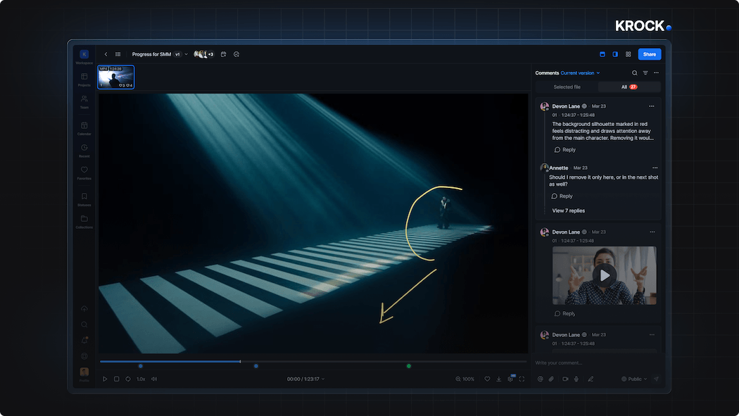 Video Annotation and Comments Krock