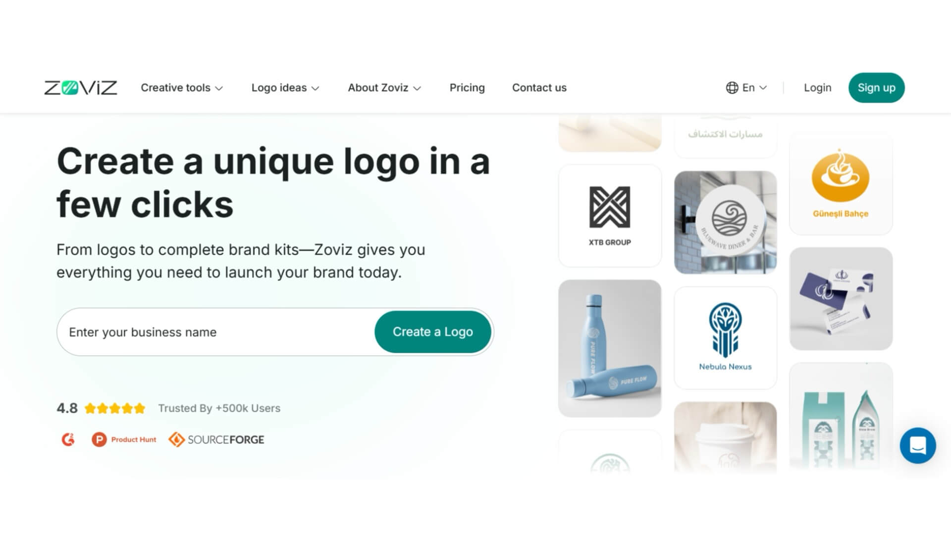 Zoviz logo generator Tool