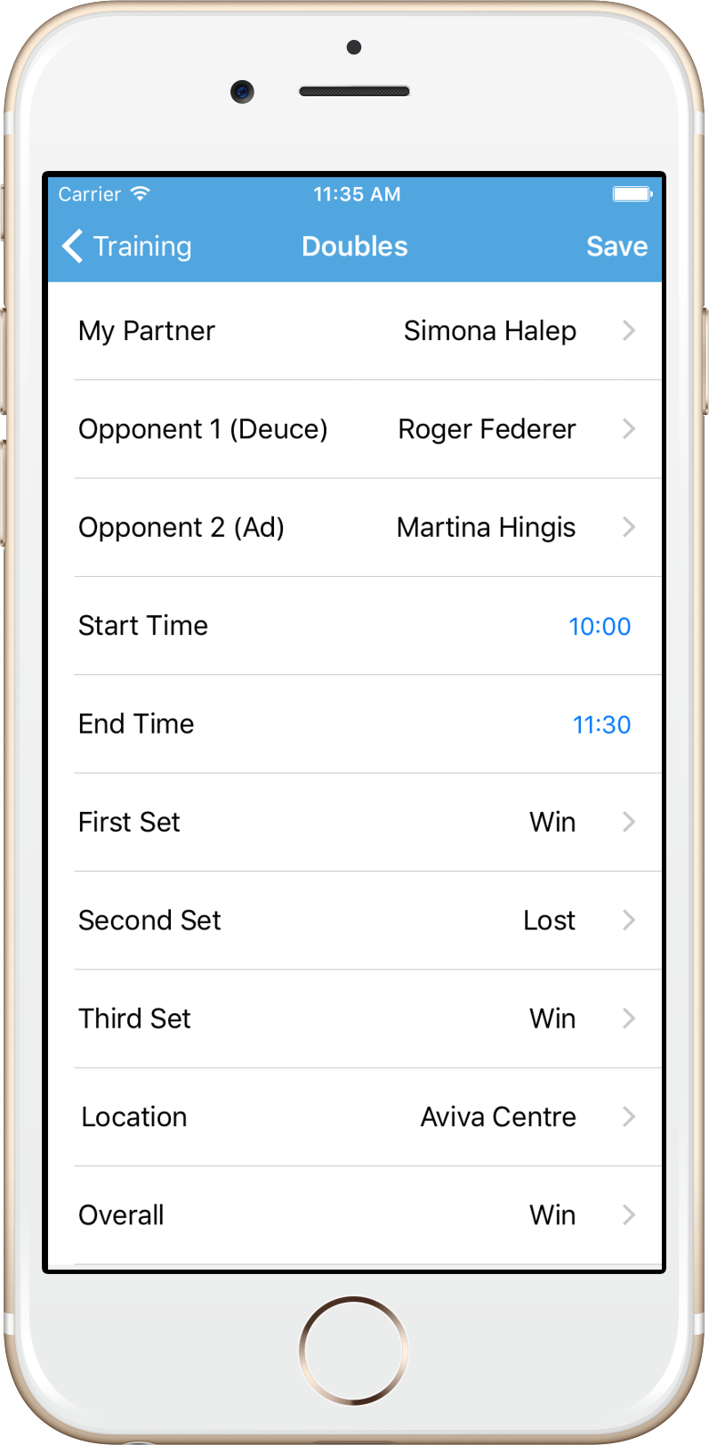 TennisKeeper - Tennis Activity, Scores, Steps and String Tracker