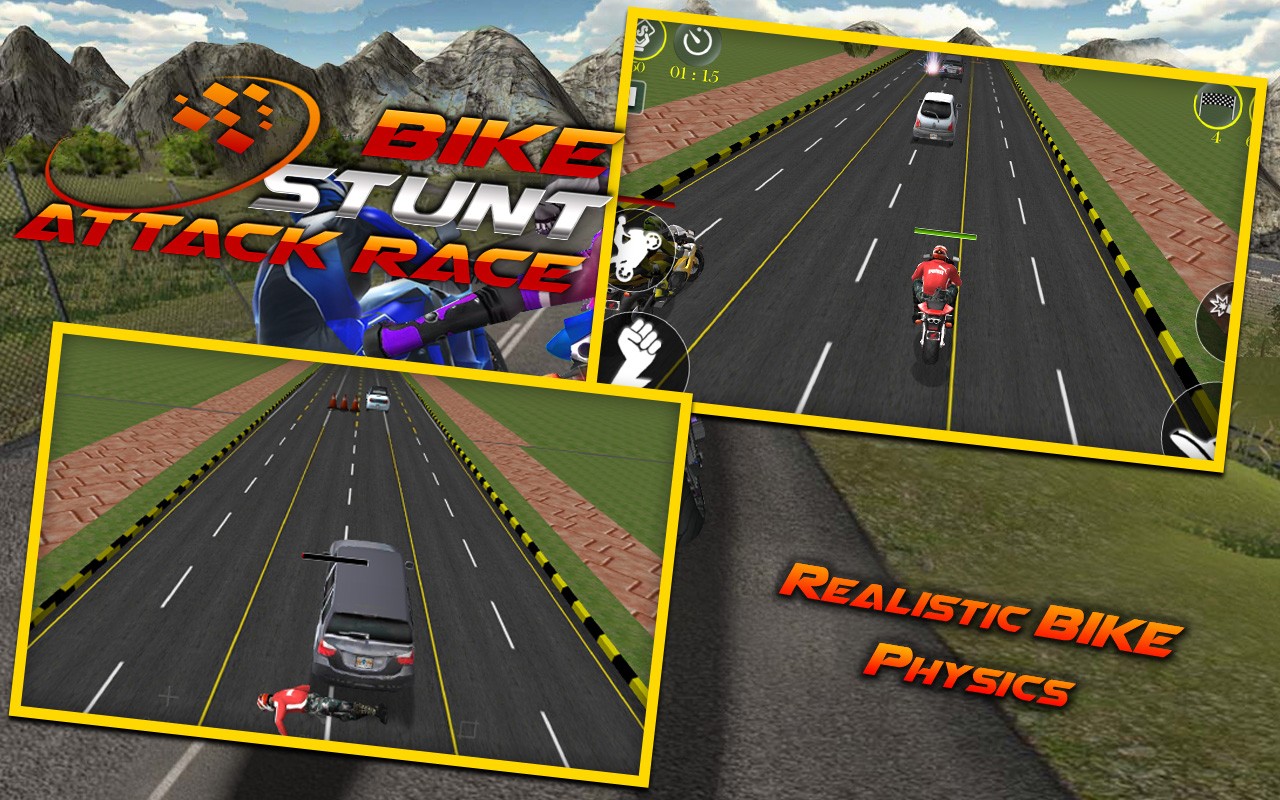 Bike Stunt Attack Race 3D