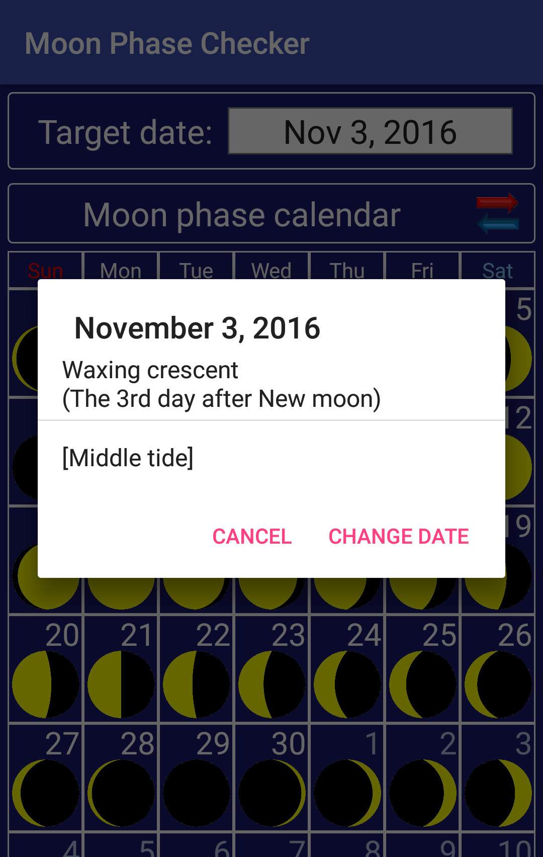 Moon Phase Checker