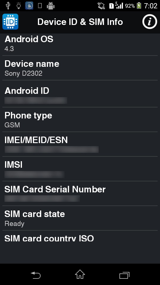 Device ID & SIM Info