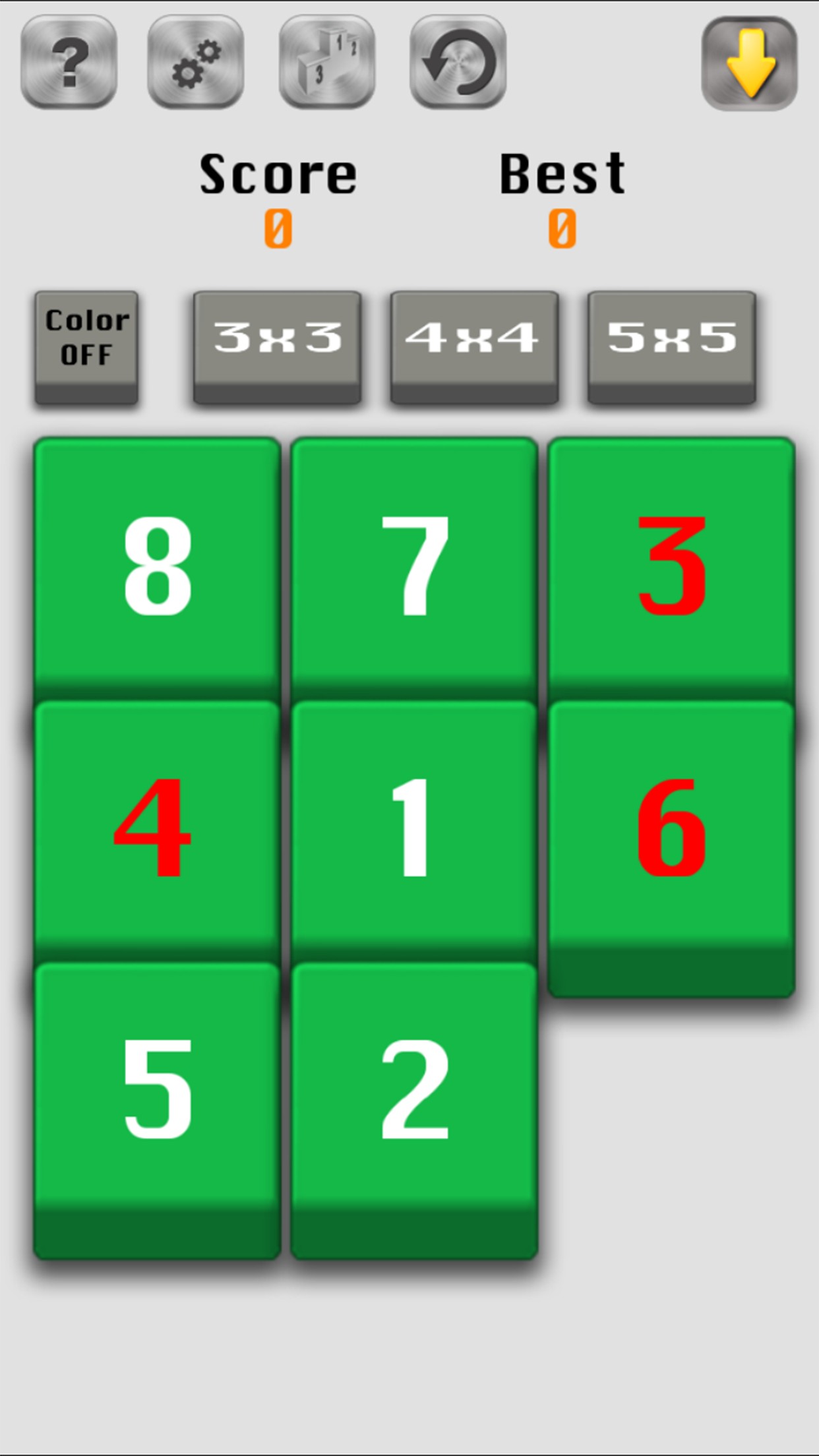 Number Slide (15 Fifteen puzzle)