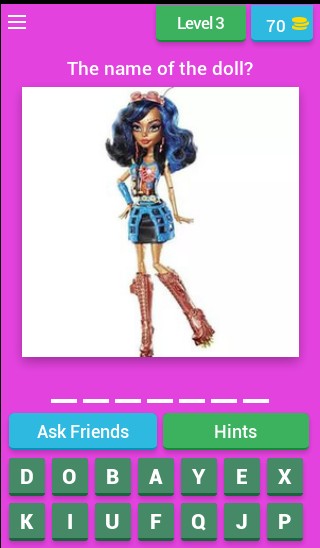 Monster High doll. Guess the name