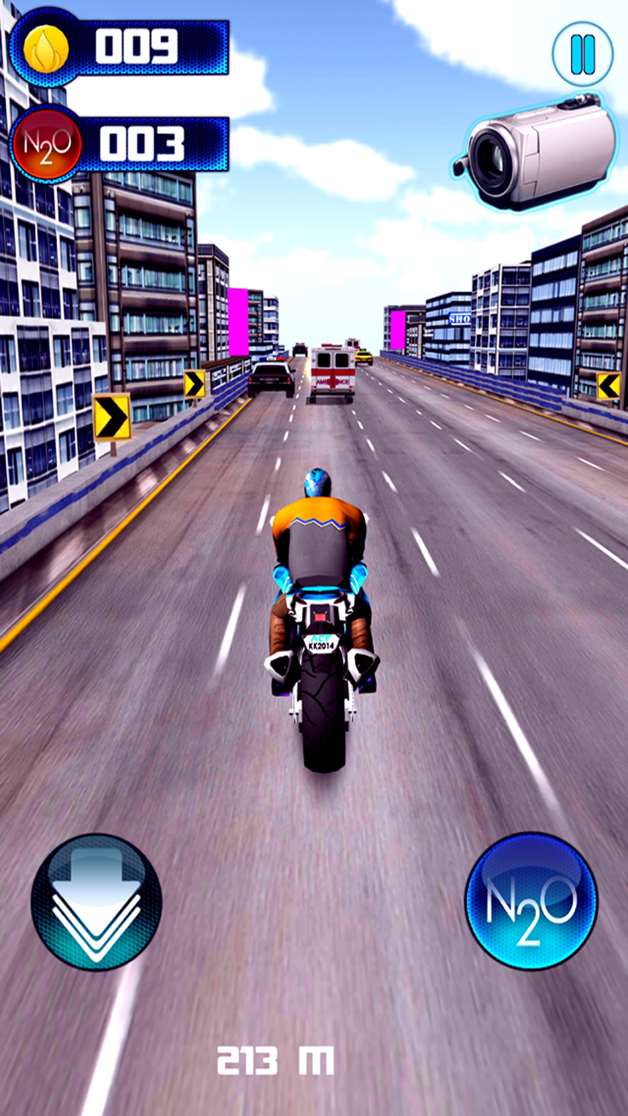 Highway Traffic Moto Rider