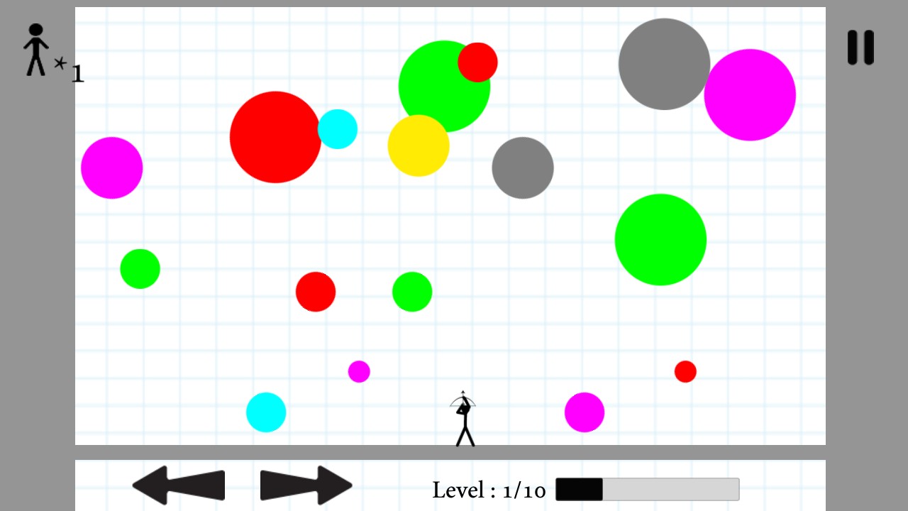 Super Pang Bubble 2D : Stickman Made With Unity