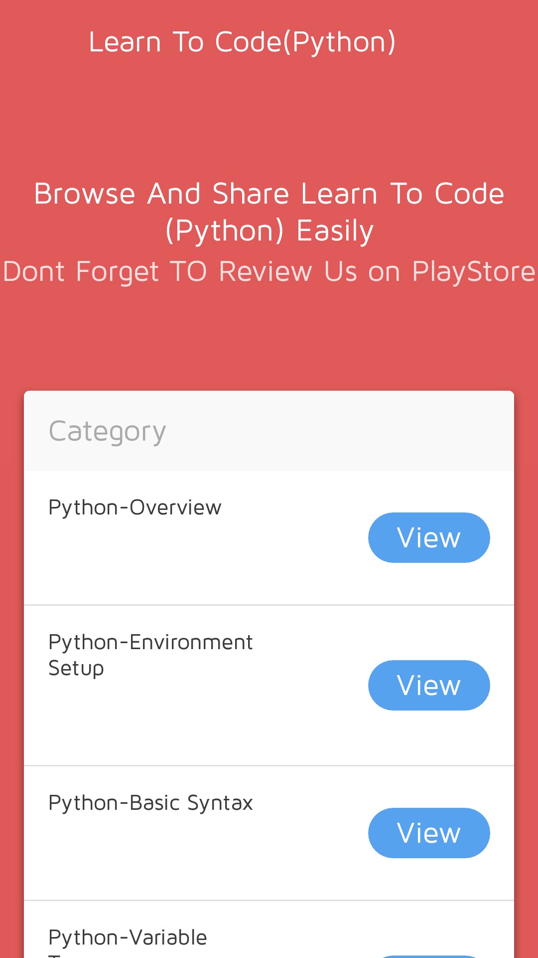 Learn To Code (PYTHON)