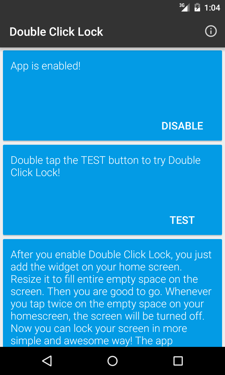 Double Click Lock
