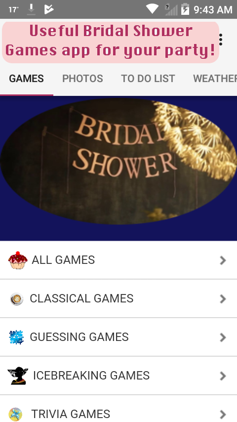 Bridal Shower Games