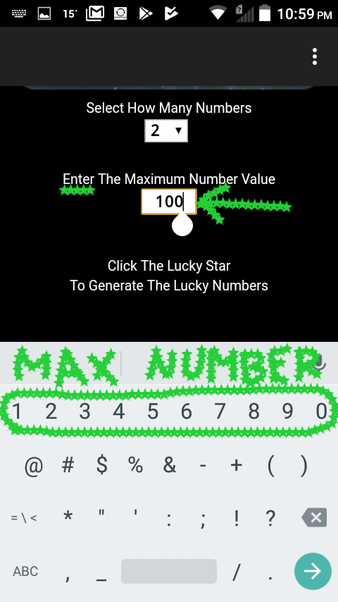 Lucky Star Numbers