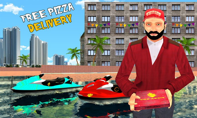 Pizza Delivery Water Boat Simulator