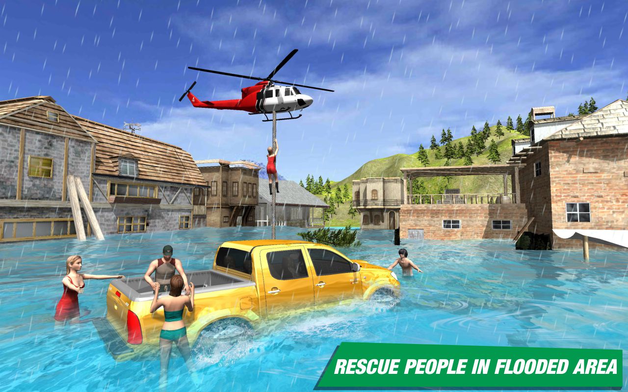 US Hurricane Flood Rescue Mission