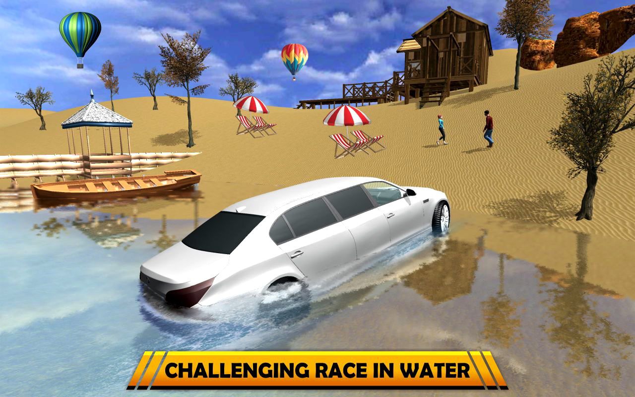Water Surfer Luxury Car: Beach Driver 3D