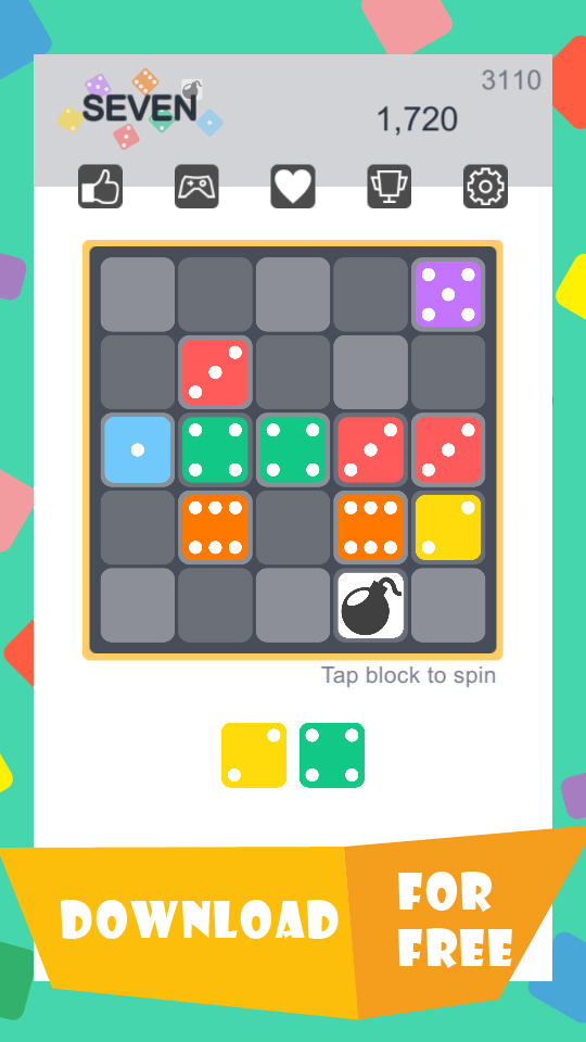 Seven - blocks merged game