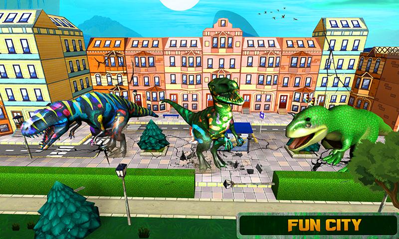Wild Dinosaur City Attack