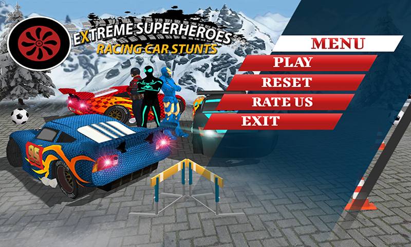 Extreme Superheroes Racing Car Stunts