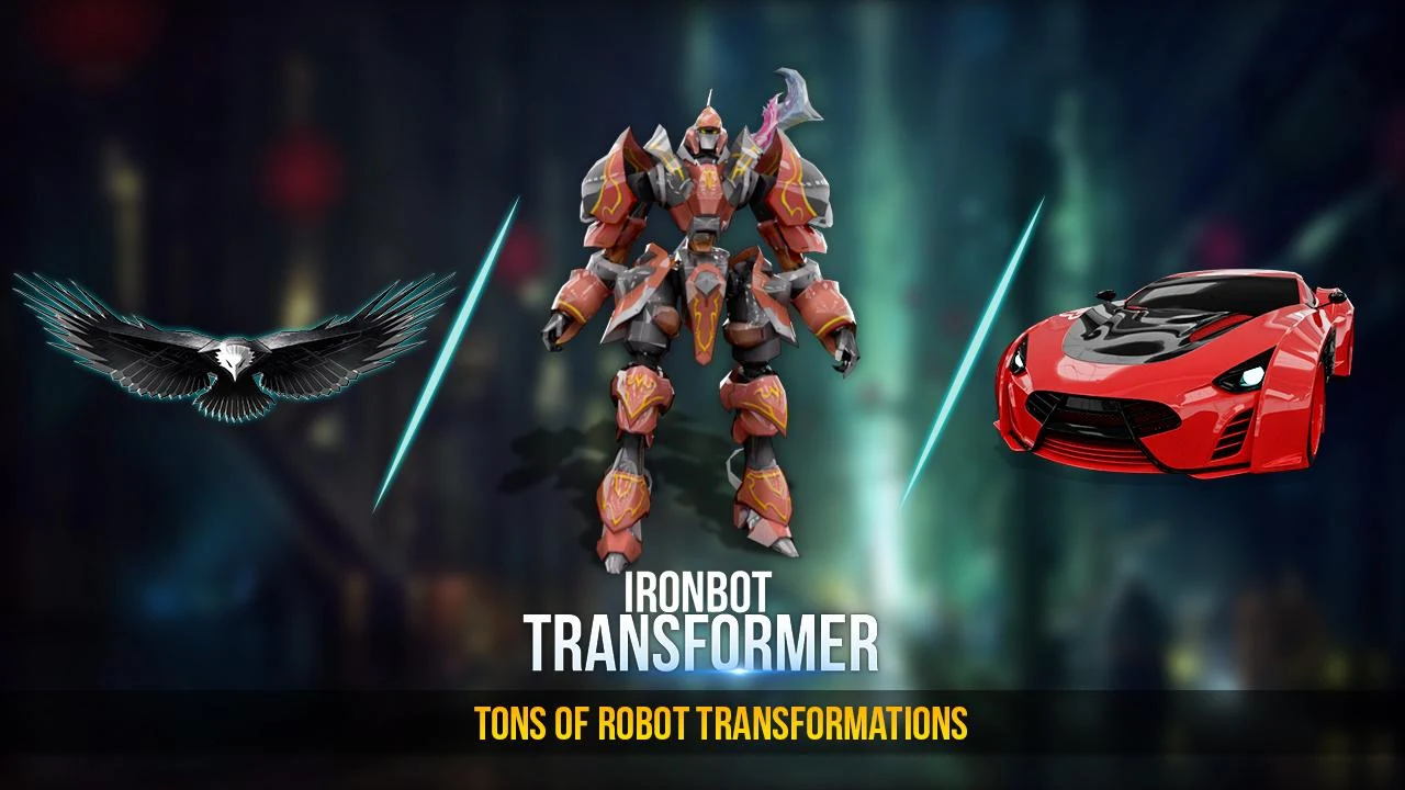 Iron Hero Robot Transformer into Car War 2018