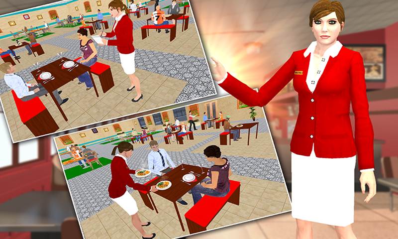 Virtual Waiter Restaurant Game 3D