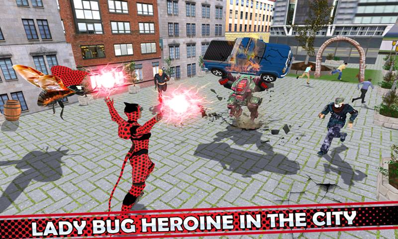 Multi Lady Bug vs Robotic Villains