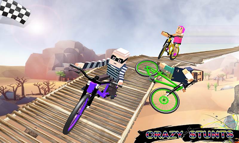 Blocky Kids BMX Cycle Racing Game
