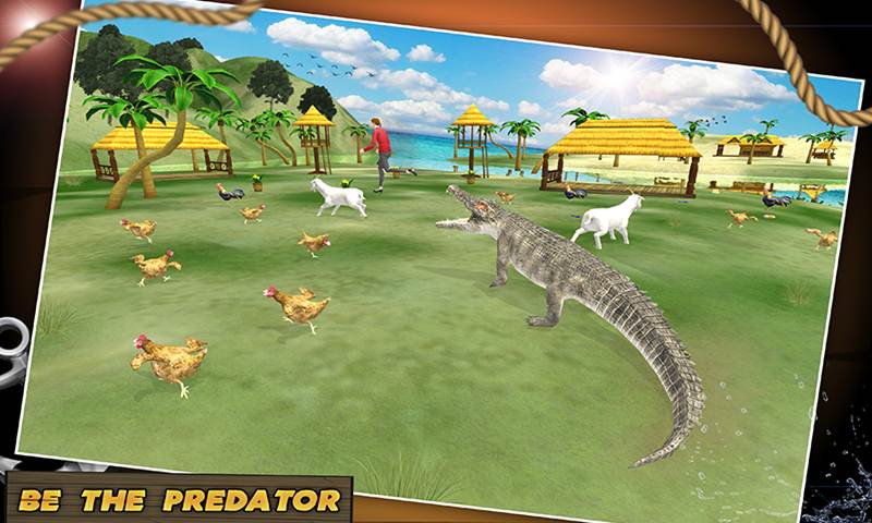 Wild Crocodile Beach Attack Simulator