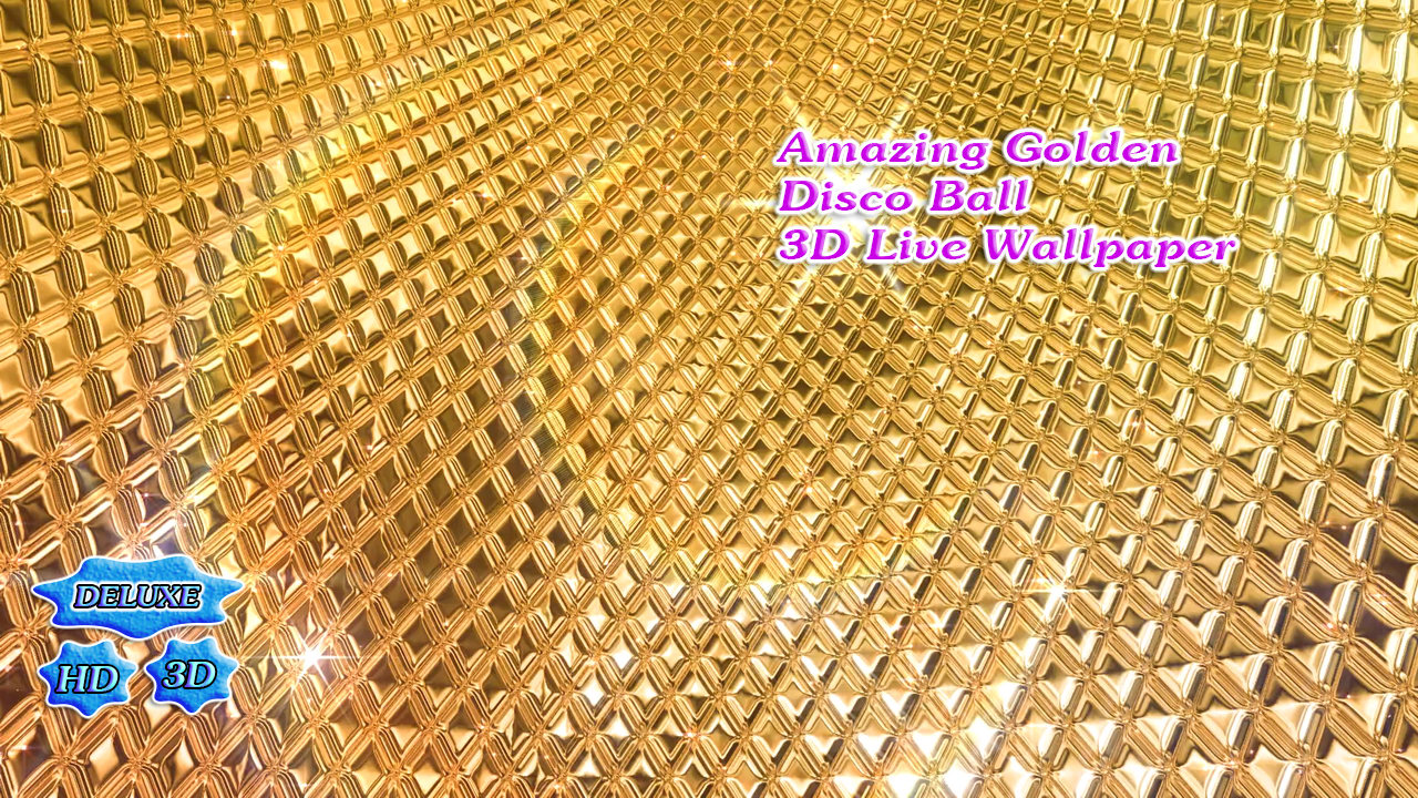Amazing Golden Disco Ball 3D