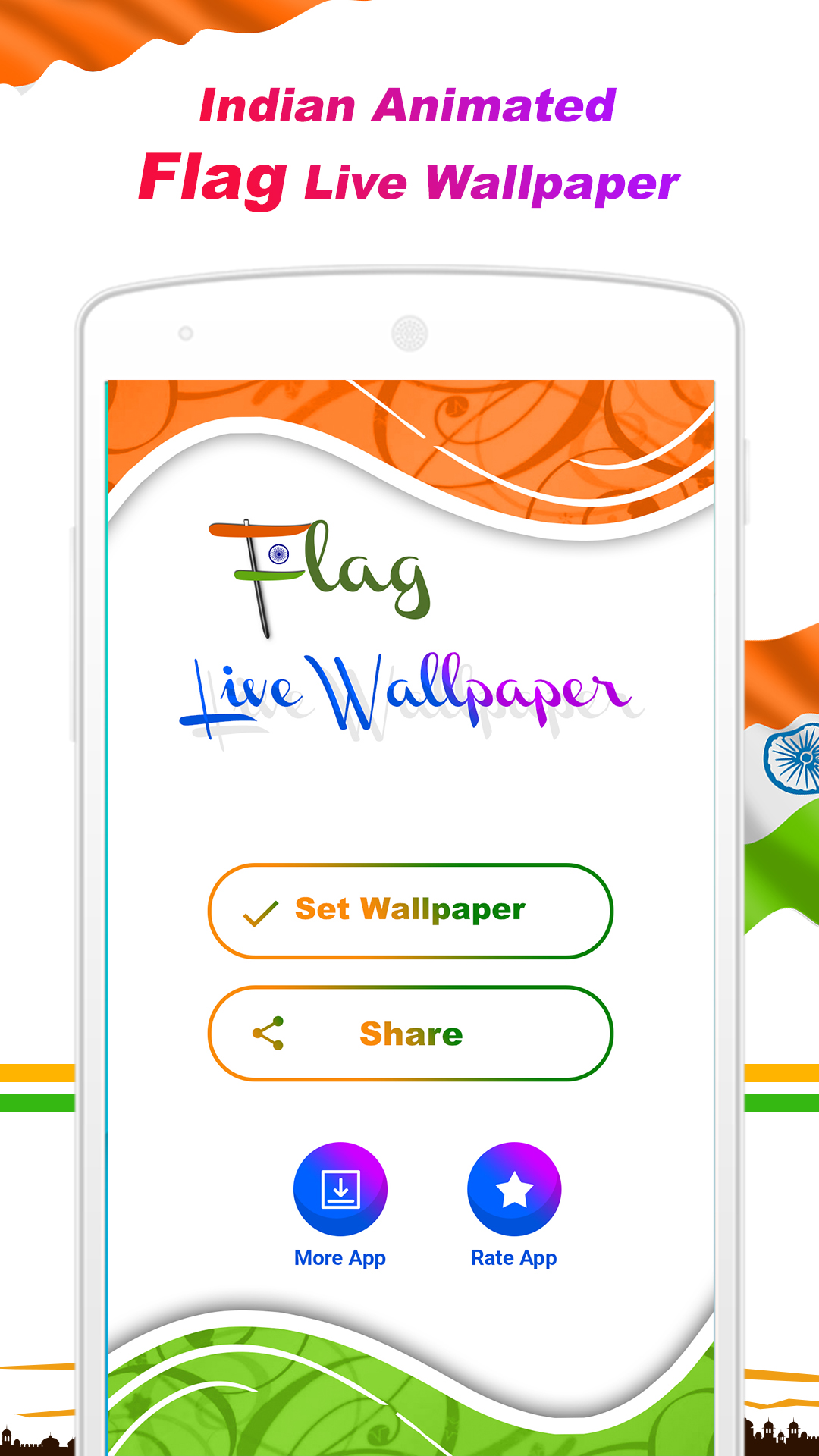 Indian Flag Live Wallpaper - Independence Day