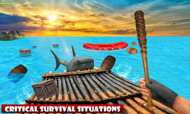 Raft Ocean Craft Survival: Shark Attack