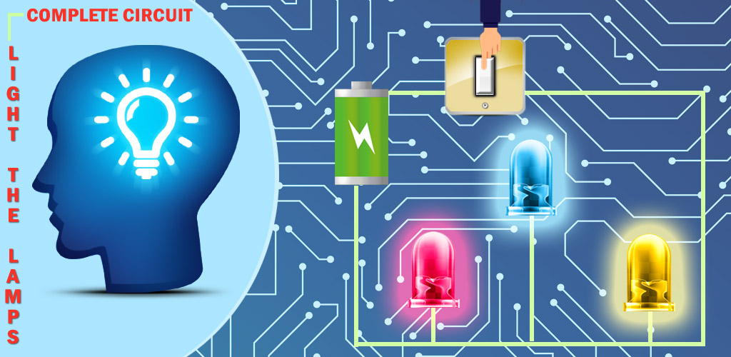 Complete Circuit & Light The Lamps – Android Brain Game
