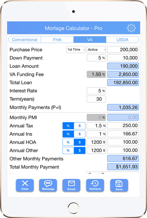 Mortgage Calculator for Realtors With PMI