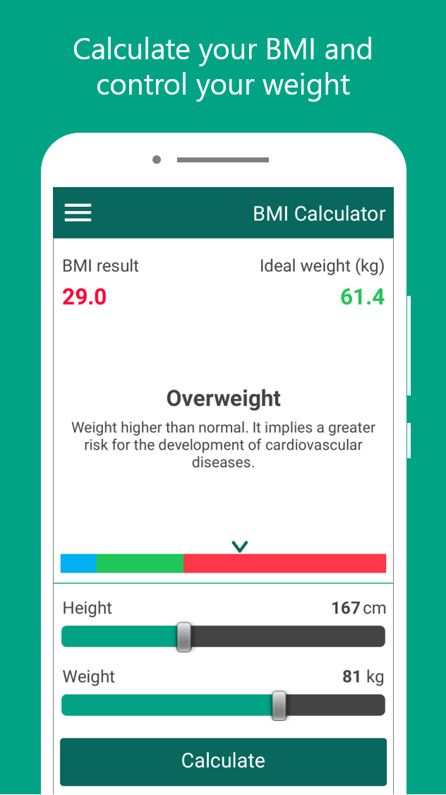 My BMI: Ideal Weight and BMI calculator