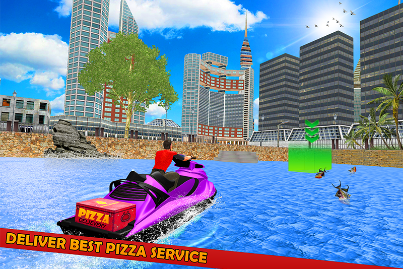 Pizza Delivery Jet Ski Fun