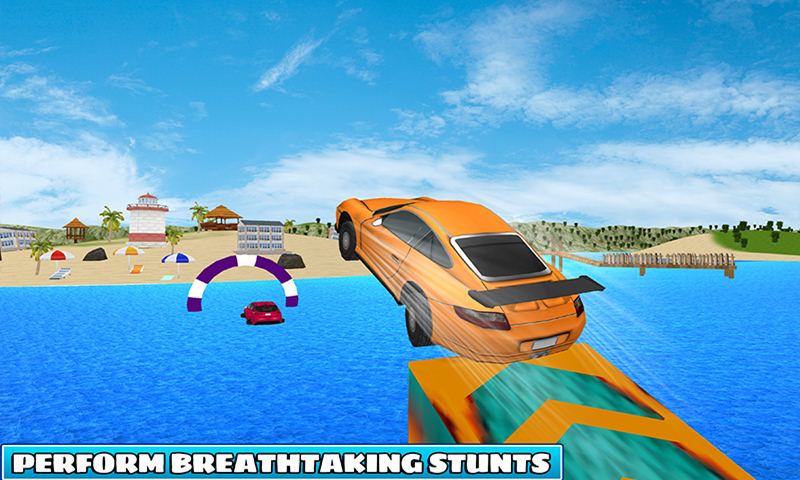 Kids Car Racing: Water Surfer Stunts