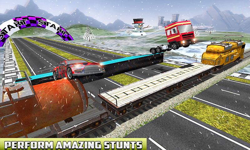 Train Vs Car: Speedy Race