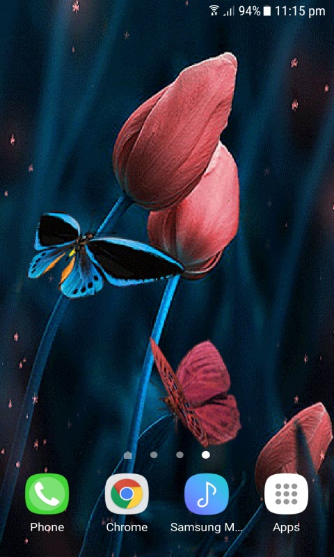 Tulip Flowers Butterfly LWP