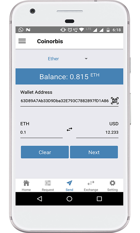 Coinorbis Bank Multi Cryptocurrency wallet