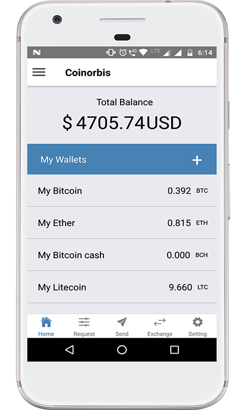 Coinorbis Bank Multi Cryptocurrency wallet
