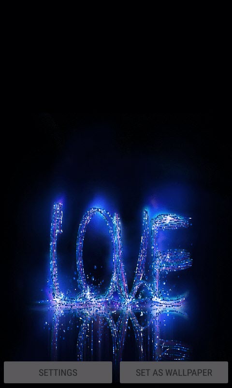 Blue Love Live Wallpaper