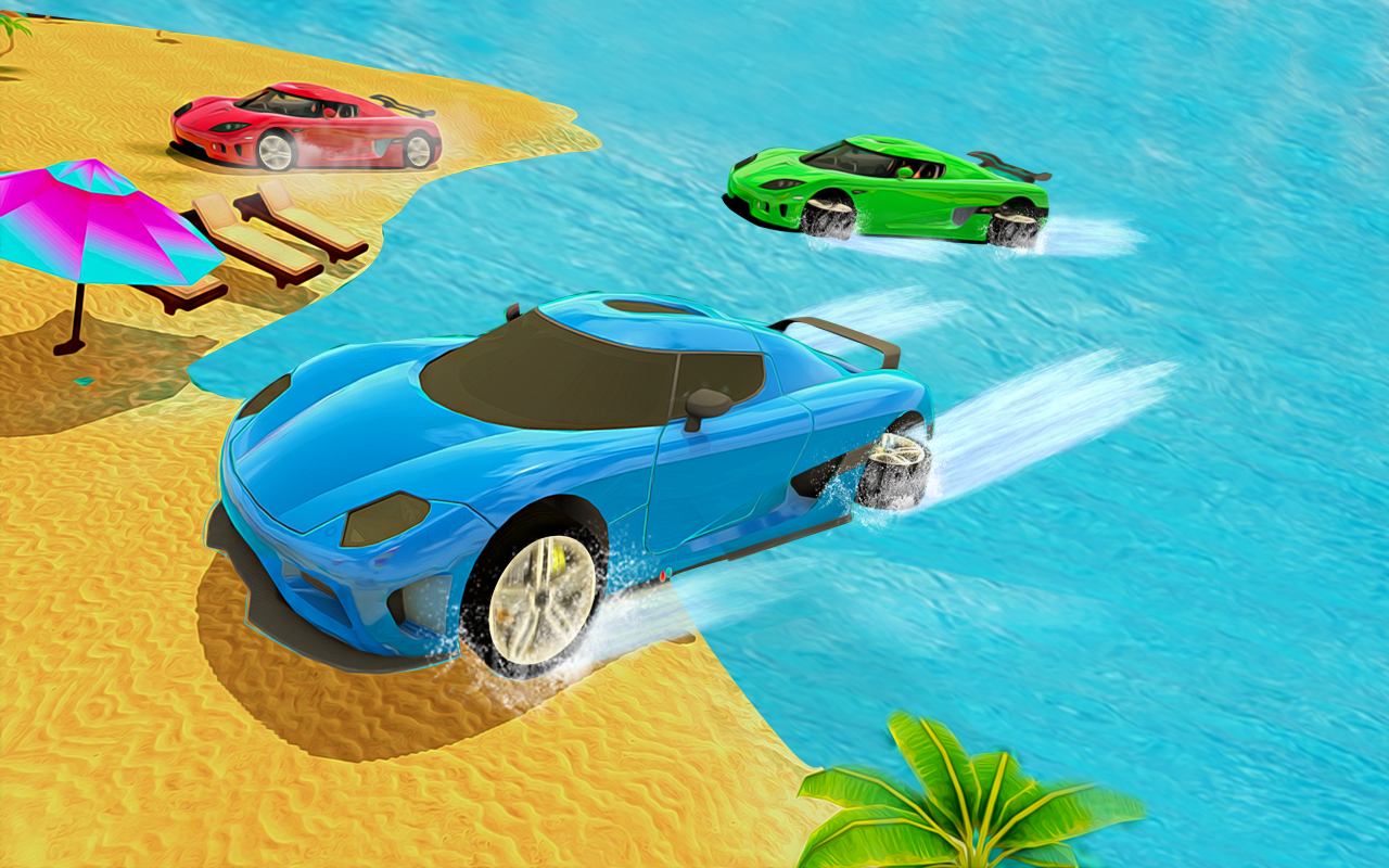 Water Surfer Car Racer - Water Games