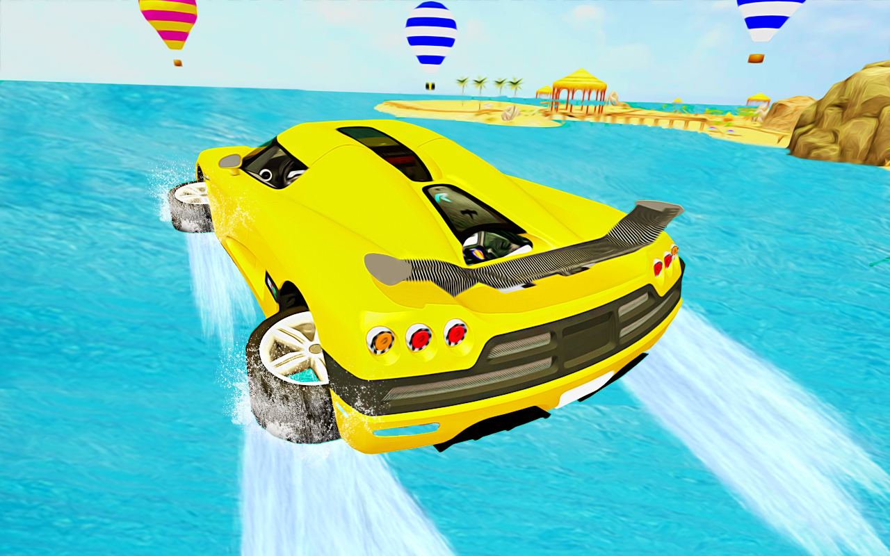 Water Slide Car Race - Water Surfing Stunts 🕹️ Play Now on GamePix