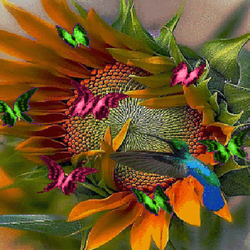 Sunflower Butterflies LWP