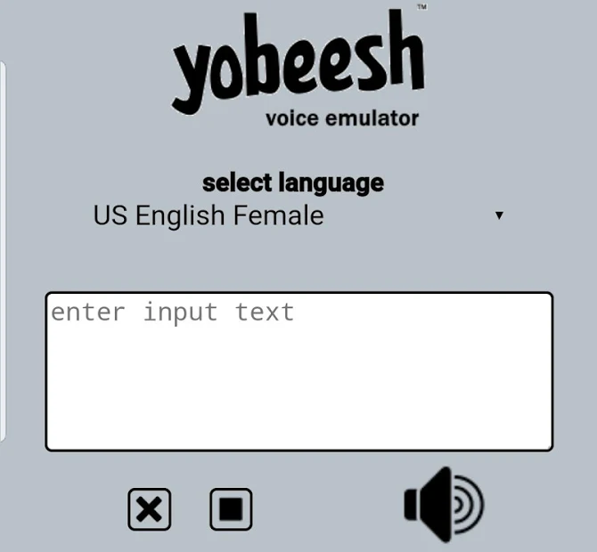 Yobeesh Voice Emulator (TTS) Text to Speech