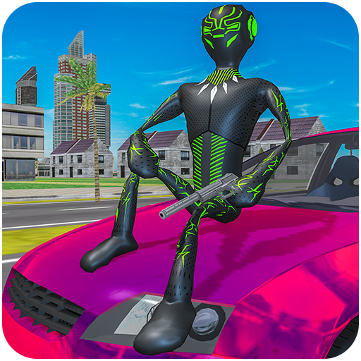 Panther Stickman Rope Hero City Crime Survival