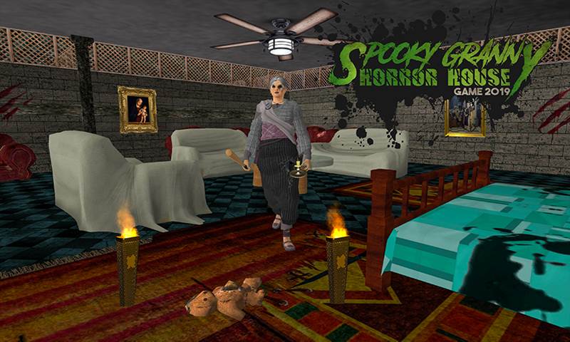 Spooky Granny Horror House Game