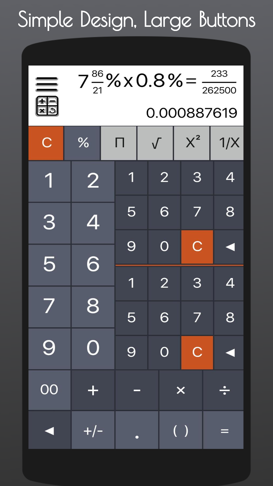FractoCal Free Fraction Calculator