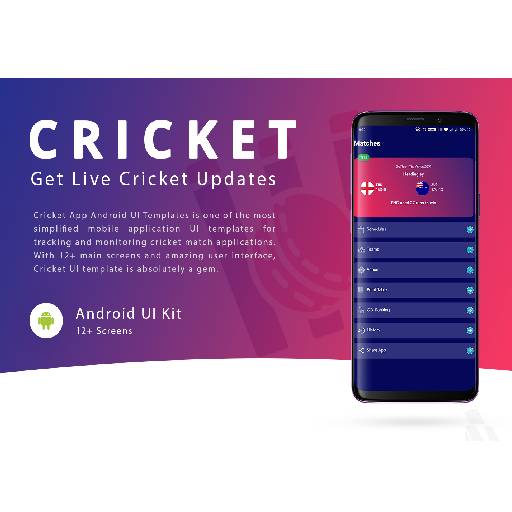 Cricket UI Template for Android App