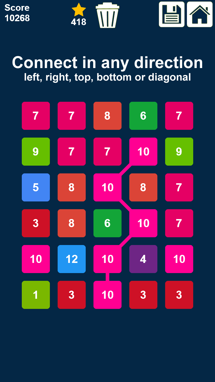 Collection of number puzzles, math games and logic puzzle games for the